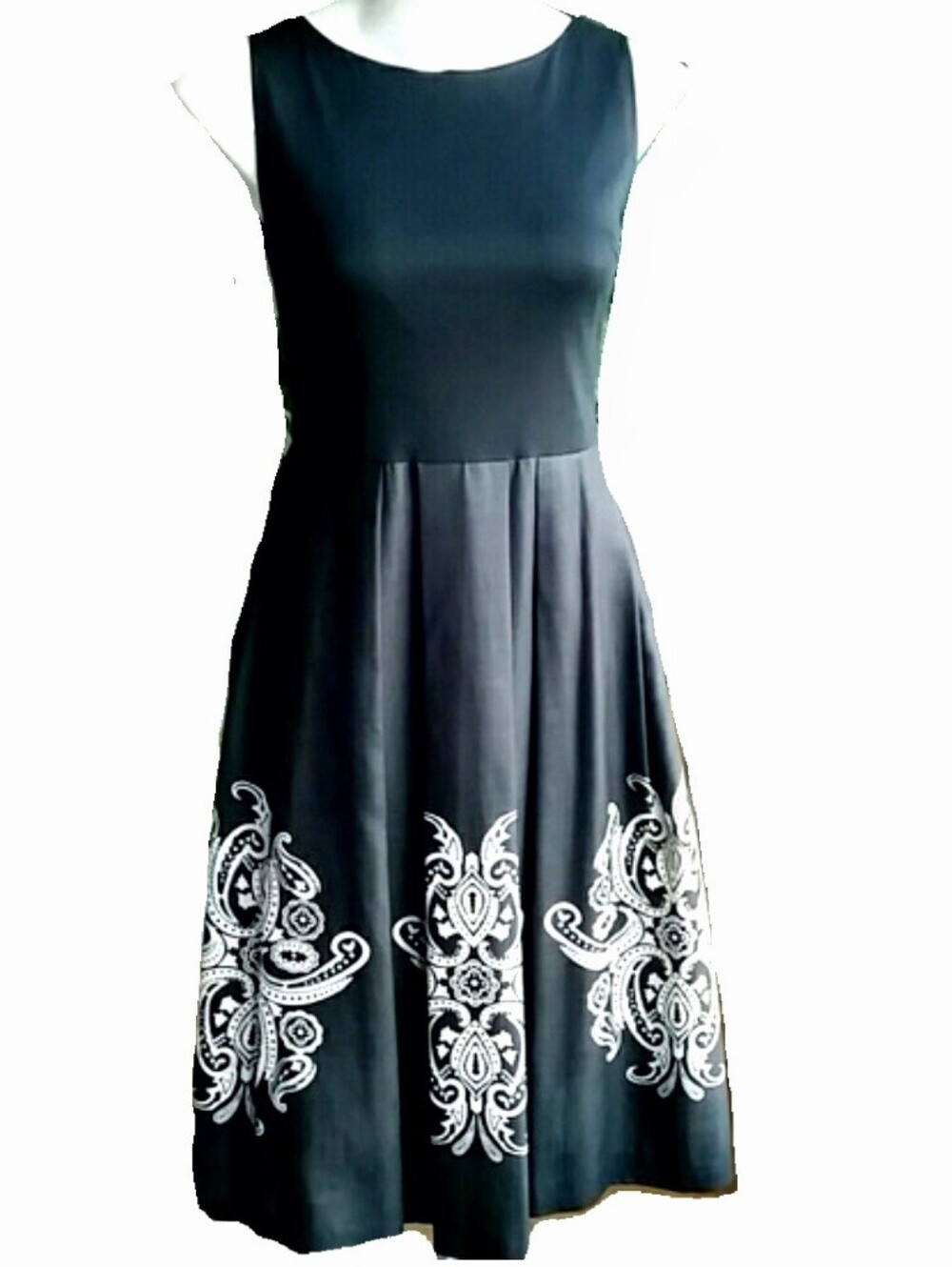 EN Estnation Black Fit And Flare Party Cocktail Dress Size 2 Made In Japan